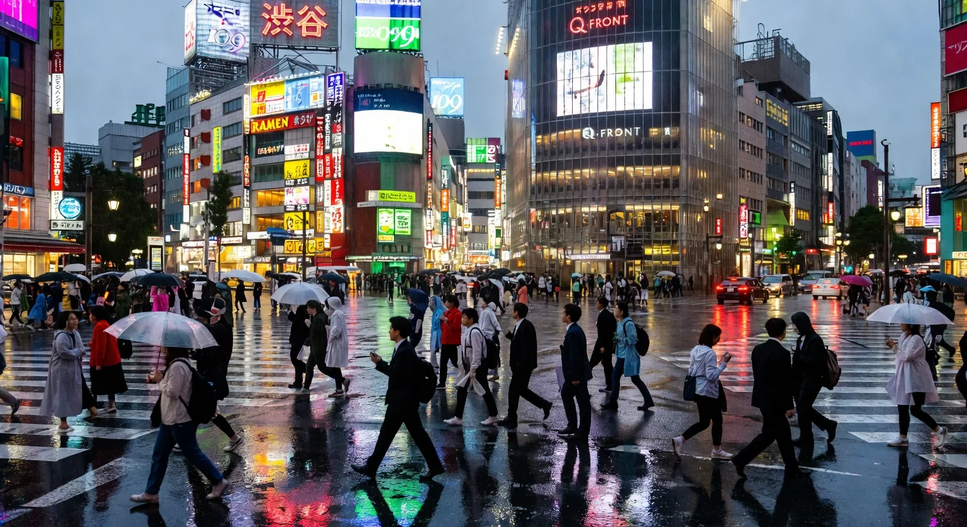 Shibuya Crossing, Tokyo — the world's busiest pedestrian intersection