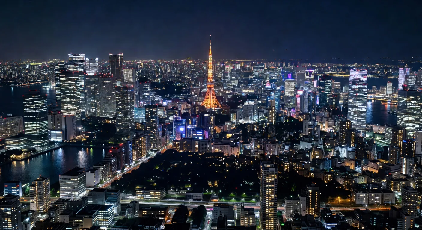 Tokyo skyline at night